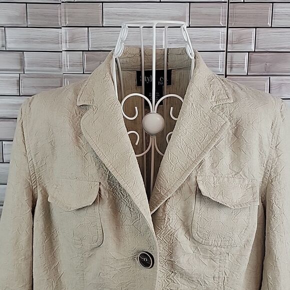 Style & Co linen blazer Size 12P - Picture 2 of 9